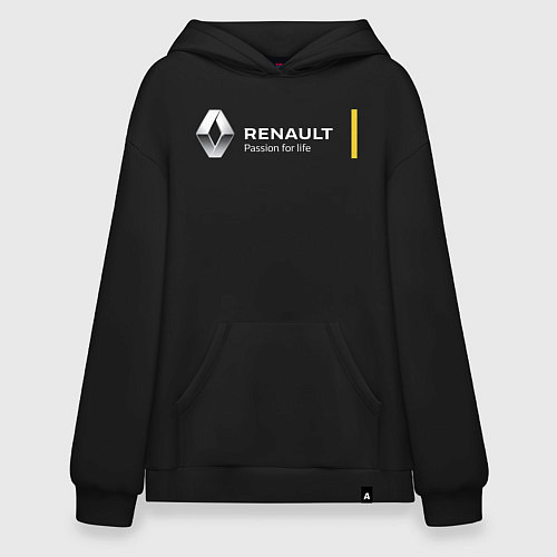 Худи оверсайз Renault Passion for life / Черный – фото 1