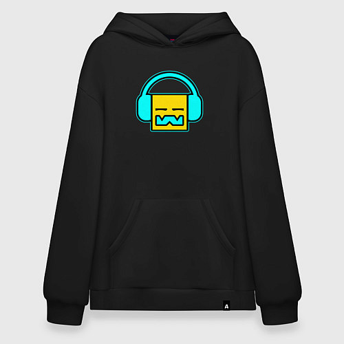 Худи оверсайз Geometry Dash: Music / Черный – фото 1
