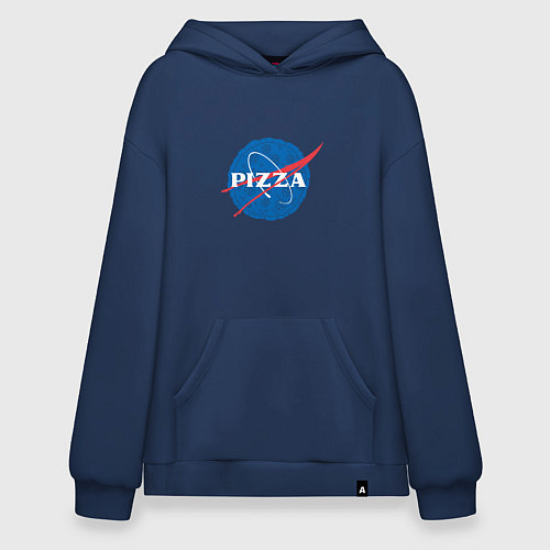 Худи оверсайз NASA Pizza / Тёмно-синий – фото 1