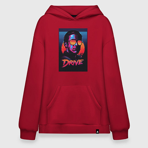 Худи оверсайз Драйв фильм / Красный – фото 1