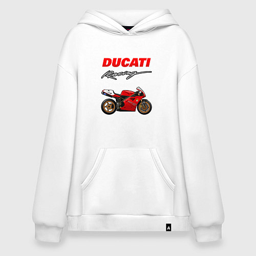 Худи оверсайз DUCATI ДУКАТИ MOTOSPORT / Белый – фото 1