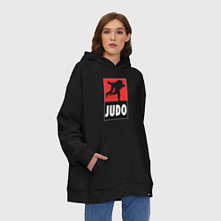Толстовка-худи оверсайз Judo, цвет: черный — фото 2