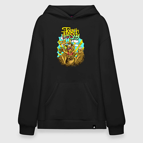 Худи оверсайз Кенгуру парашютист / Черный – фото 1