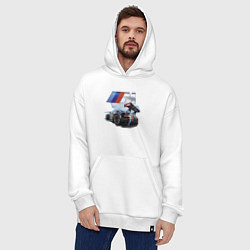 Толстовка-худи оверсайз BMW M POWER Motorsport Racing Team, цвет: белый — фото 2
