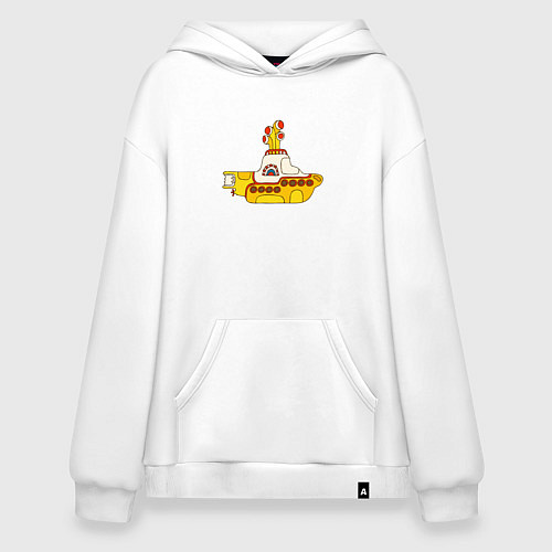 Худи оверсайз The Beatles Yellow Submarine в дудл стиле / Белый – фото 1