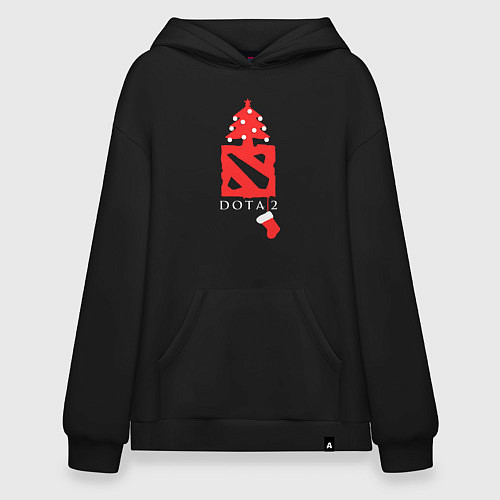 Худи оверсайз Dota 2- Новый год / Черный – фото 1