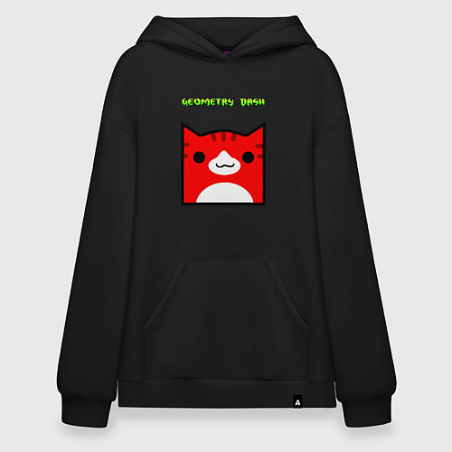 Худи оверсайз Geometry Dash: Cat Skin / Черный – фото 1