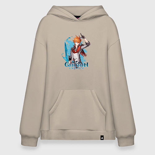 Худи оверсайз Тарталья Tartaglia Genshin Impact / Миндальный – фото 1