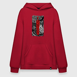 Толстовка-худи оверсайз BERSERK SWORD БЕРСЕРК МЕЧ, цвет: красный