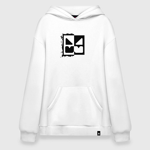 Худи оверсайз GEOMETRY DASH BLACK WHITE / Белый – фото 1