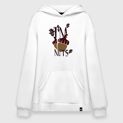 Худи оверсайз Жёлуди / Белый – фото 1