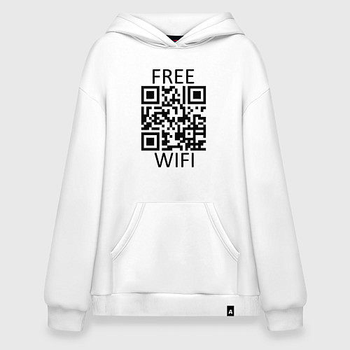Худи оверсайз Бесплатный Wi-Fi / Белый – фото 1