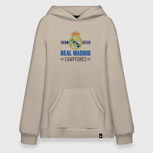Худи оверсайз Real Madrid Реал Мадрид / Миндальный – фото 1