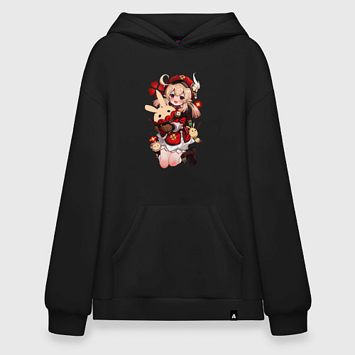 Худи оверсайз КЛИ милейшее создание Геншин / Черный – фото 1