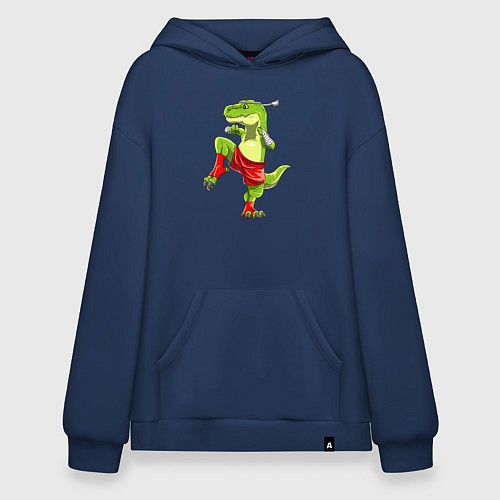 Худи оверсайз Дино Муай Тай / Тёмно-синий – фото 1