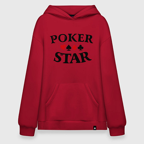 Худи оверсайз Poker Star / Красный – фото 1