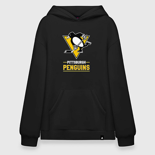 Худи оверсайз Питтсбург Пингвинз , Pittsburgh Penguins / Черный – фото 1