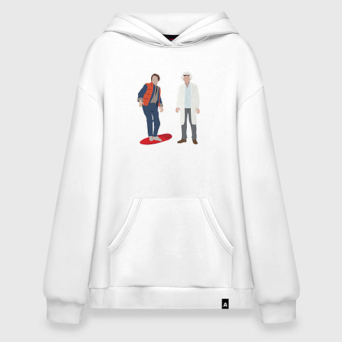 Худи оверсайз Назад в будущее делориан 2022 / Белый – фото 1