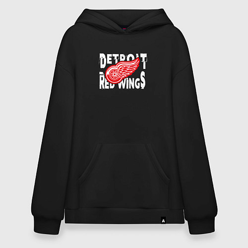 Худи оверсайз Детройт Ред Уингз Detroit Red Wings / Черный – фото 1