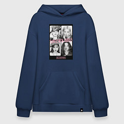 Толстовка-худи оверсайз Blackpink K-pop, цвет: тёмно-синий
