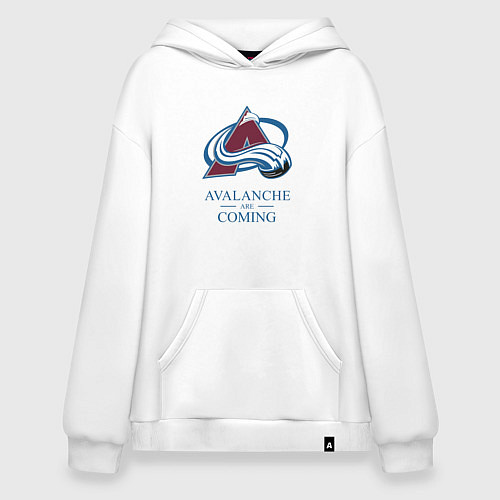 Худи оверсайз Colorado Avalanche are coming , Колорадо Эвеланш / Белый – фото 1
