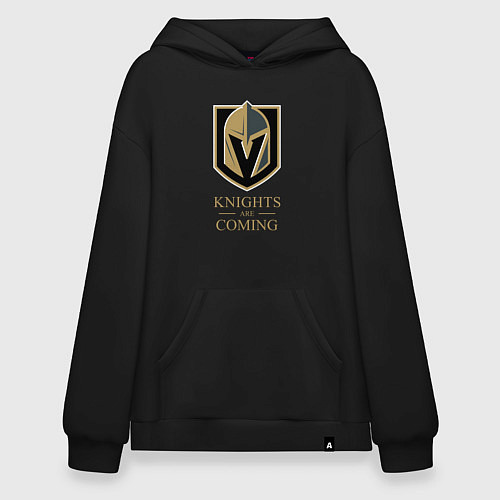 Худи оверсайз Knights are coming , Вегас Голден Найтс , Vegas Go / Черный – фото 1