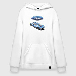 Толстовка-худи оверсайз Ford Motorsport Racing team, цвет: белый