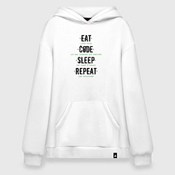 Худи оверсайз EAT CODE SLEEP REPEAT