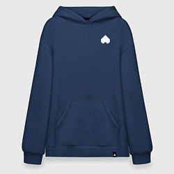 Толстовка-худи оверсайз Душа Монстра, цвет: тёмно-синий