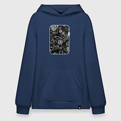 Толстовка-худи оверсайз Дух вселенной, цвет: тёмно-синий