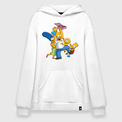 Толстовка-худи оверсайз Simpsons donuts, цвет: белый