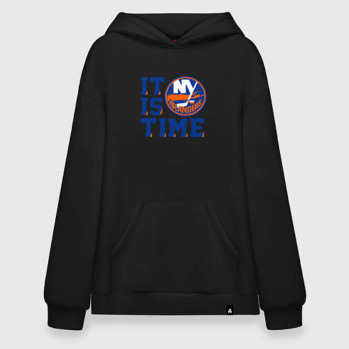 Худи оверсайз It Is New York Islanders Time Нью Йорк Айлендерс / Черный – фото 1
