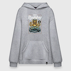 Толстовка-худи оверсайз Rudeboy, цвет: меланж