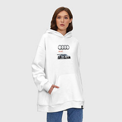 Толстовка-худи оверсайз Audi Germany, цвет: белый — фото 2