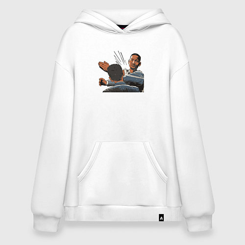 Худи оверсайз ШЛЁП! / Белый – фото 1