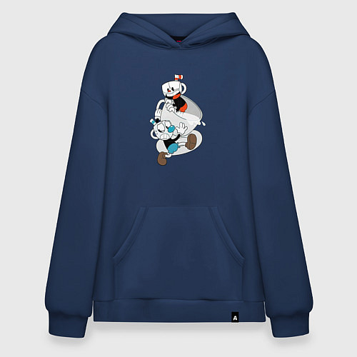 Худи оверсайз Чашки Cuphead / Тёмно-синий – фото 1