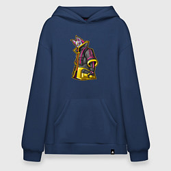 Толстовка-худи оверсайз Fortnite Молнии, цвет: тёмно-синий