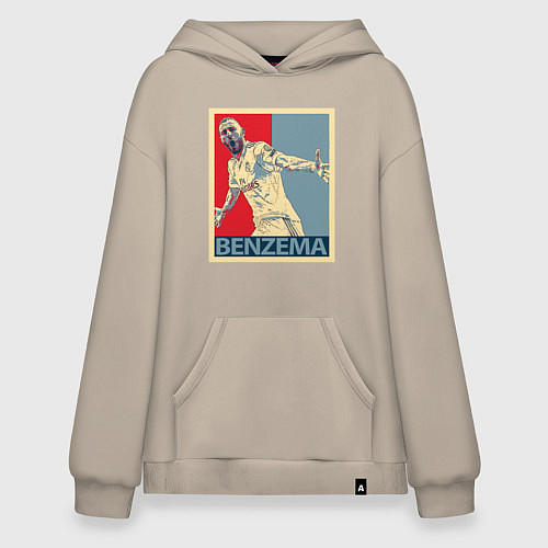 Худи оверсайз Madrid - Benzema / Миндальный – фото 1