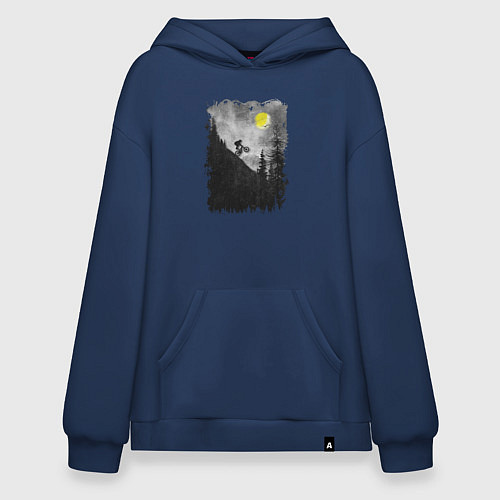 Худи оверсайз Crazy riders / Тёмно-синий – фото 1