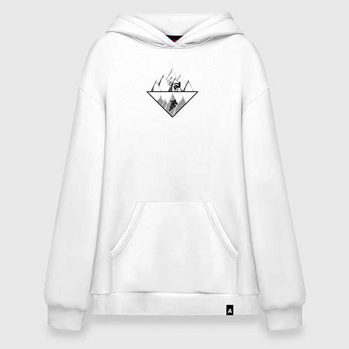 Худи оверсайз Погнали катать / Белый – фото 1