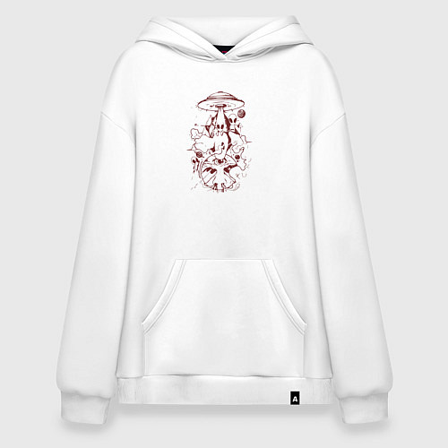 Худи оверсайз Инопланетяне Нло / Белый – фото 1