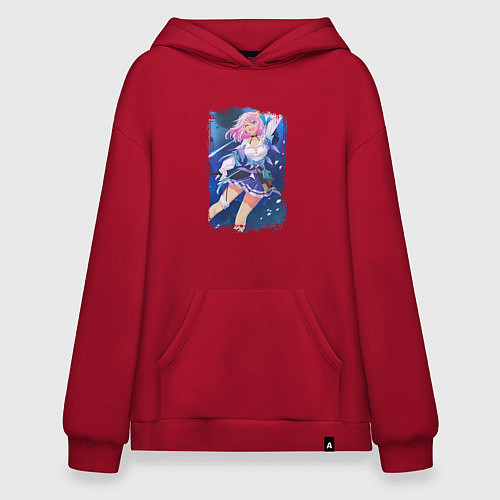 Худи оверсайз Милашка 7 Марта Honkai star rail / Красный – фото 1