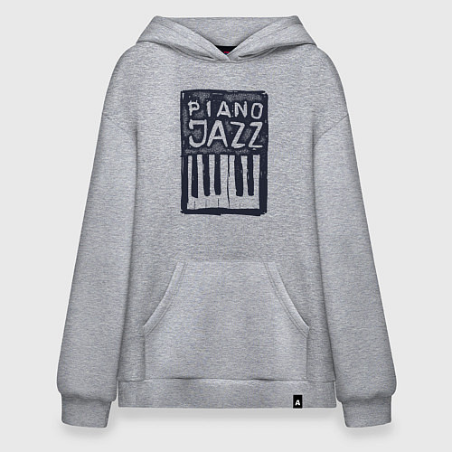 Худи оверсайз Piano Jazz / Меланж – фото 1