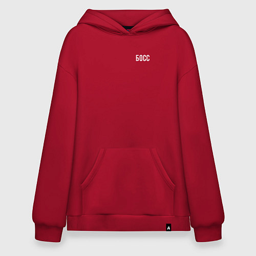 Худи оверсайз Босс White / Красный – фото 1