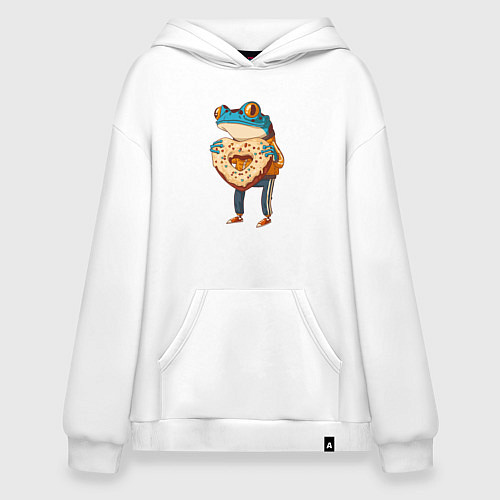Худи оверсайз Пряничная лягушка / Белый – фото 1