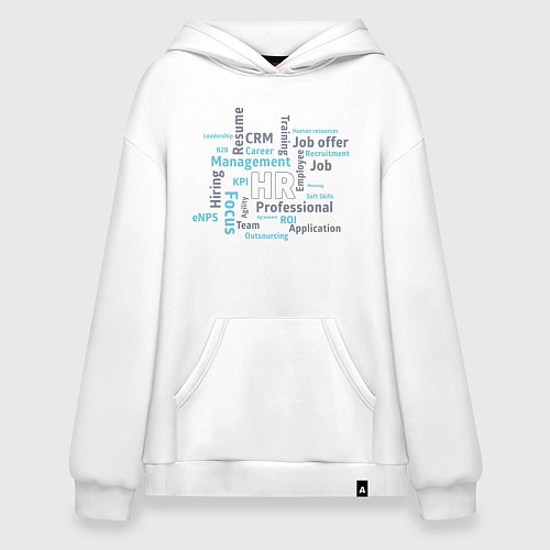 Худи оверсайз HR terms / Белый – фото 1