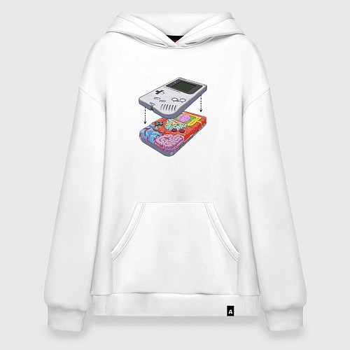 Худи оверсайз Game boy insides / Белый – фото 1