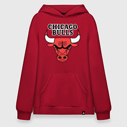 Толстовка-худи оверсайз Chicago Bulls, цвет: красный