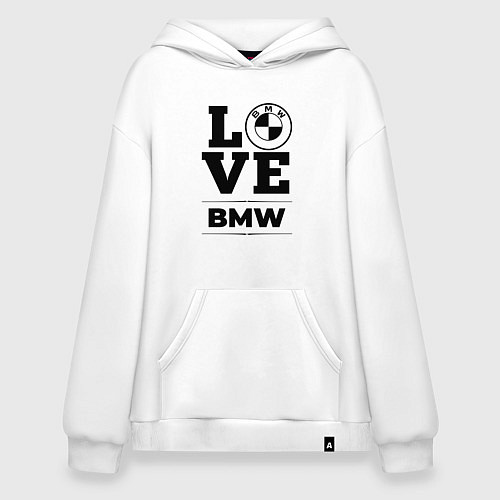 Худи оверсайз BMW love classic / Белый – фото 1