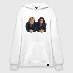 Толстовка-худи оверсайз Modern Talking band, цвет: белый